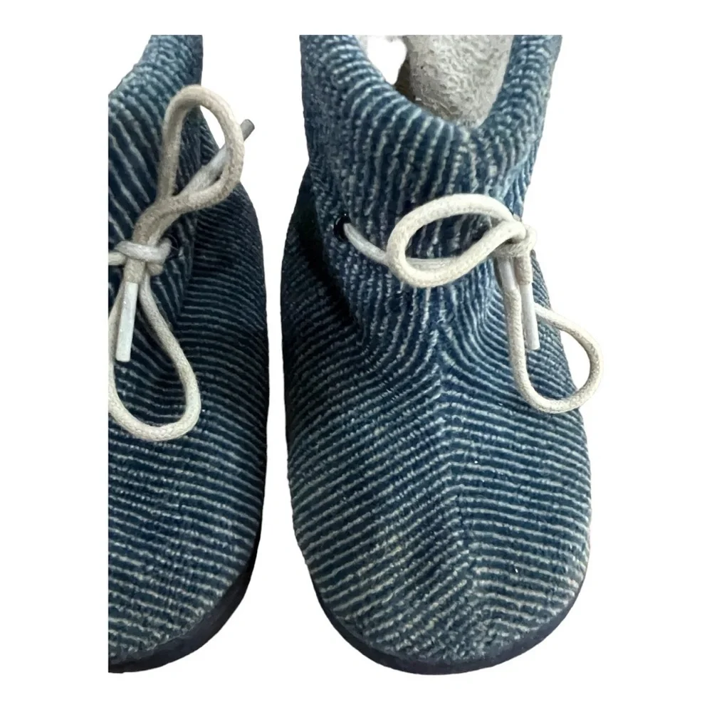 Jacadi Paris Baby Boy Sock Booties Lace Blue Size 22 USA 6
